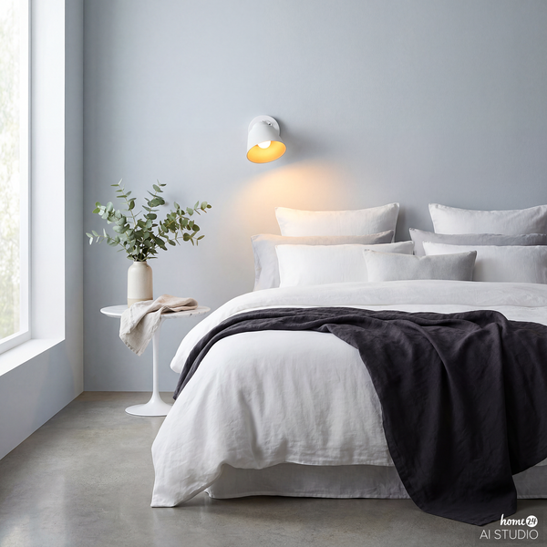 Akku-Wandleuchte SMI - 3-Stufen-Dimmer - inkl. Fernbedienung - Weiß