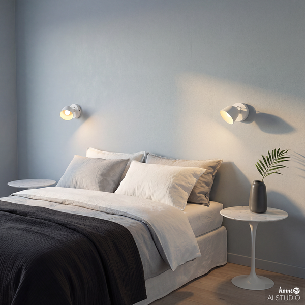 Akku-Wandleuchte SMI - 3-Stufen-Dimmer - inkl. Fernbedienung - Weiß