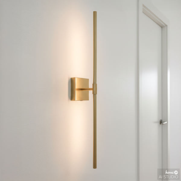 Akku-Wandleuchte ONS - 3-Stufen-Dimmer - inkl. Fernbedienung - Messing