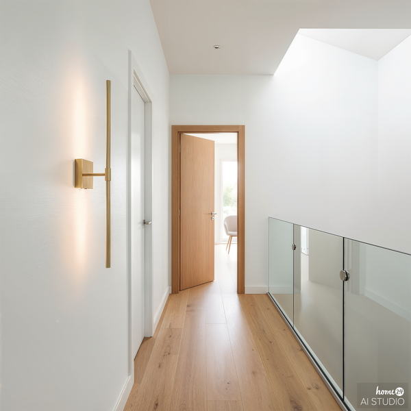 Akku-Wandleuchte ONS - 3-Stufen-Dimmer - inkl. Fernbedienung - Messing