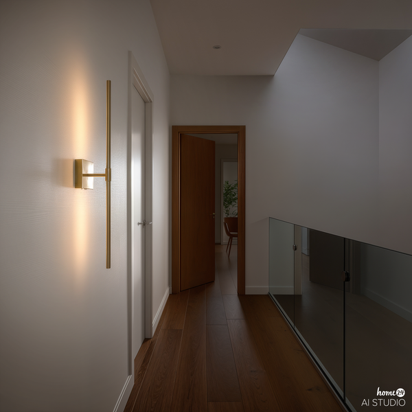 Akku-Wandleuchte ONS - 3-Stufen-Dimmer - inkl. Fernbedienung - Messing