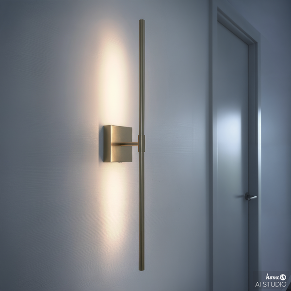 Akku-Wandleuchte ONS - 3-Stufen-Dimmer - inkl. Fernbedienung - Messing