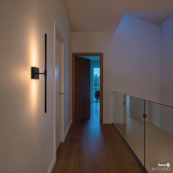 Akku-Wandleuchte ONS - 3-Stufen-Dimmer - inkl. Fernbedienung - Schwarz
