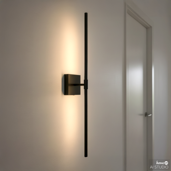 Akku-Wandleuchte ONS - 3-Stufen-Dimmer - inkl. Fernbedienung - Schwarz