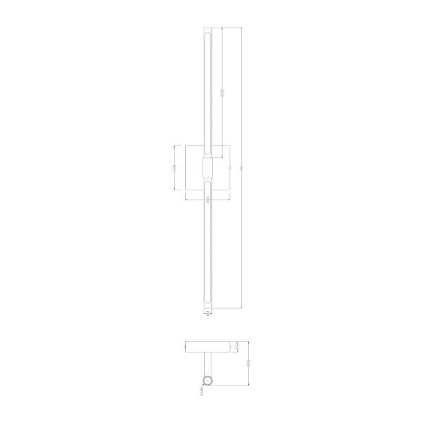 Akku-Wandleuchte ONS - 3-Stufen-Dimmer - inkl. Fernbedienung - Silber