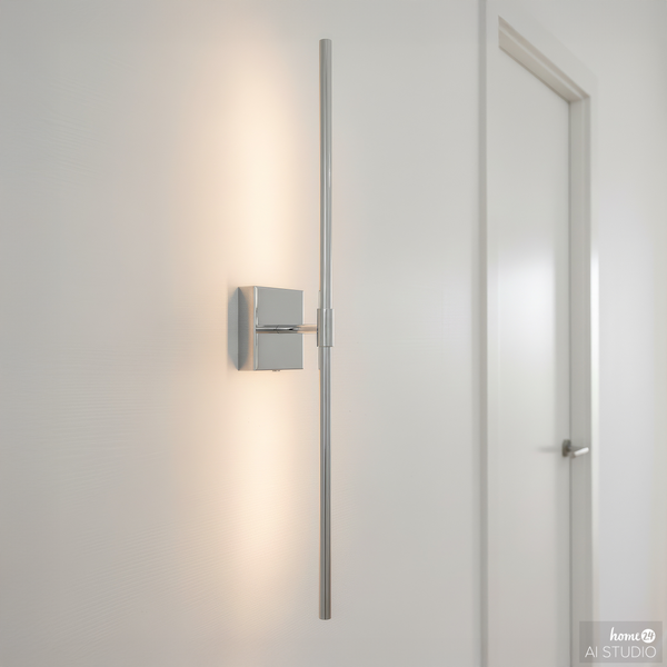 Akku-Wandleuchte ONS - 3-Stufen-Dimmer - inkl. Fernbedienung - Silber