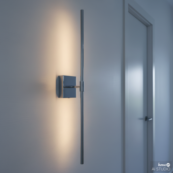 Akku-Wandleuchte ONS - 3-Stufen-Dimmer - inkl. Fernbedienung - Silber