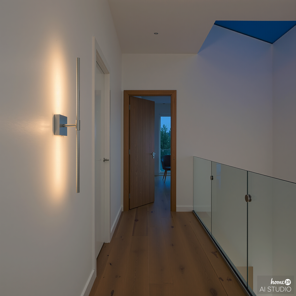 Akku-Wandleuchte ONS - 3-Stufen-Dimmer - inkl. Fernbedienung - Silber