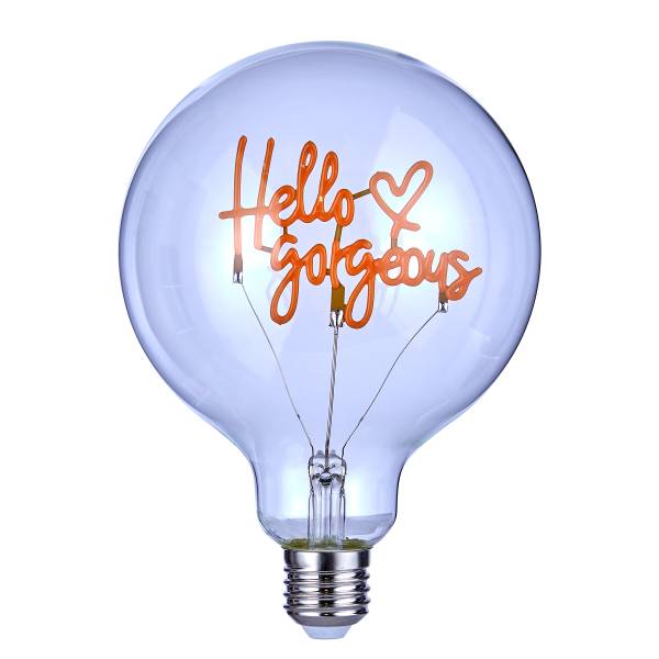 LED Glühlampe BRIGHT LIGHT Hello - Glas - Pink