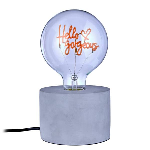 LED Glühlampe BRIGHT LIGHT Hello - Glas - Pink