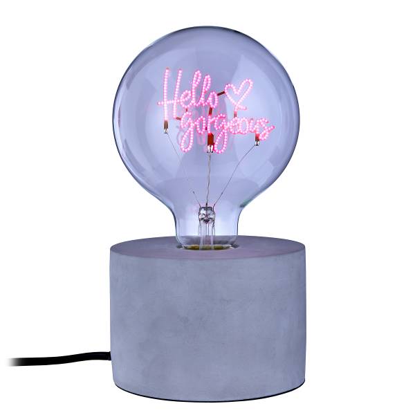 LED Glühlampe BRIGHT LIGHT Hello - Glas - Pink