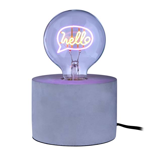 LED Glühlampe BRIGHT LIGHT Hello - Glas - Pink