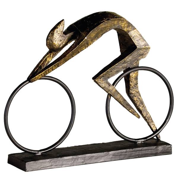 Skulptur Fahrrad Racer - Kunstharz / Eisen - Bronze