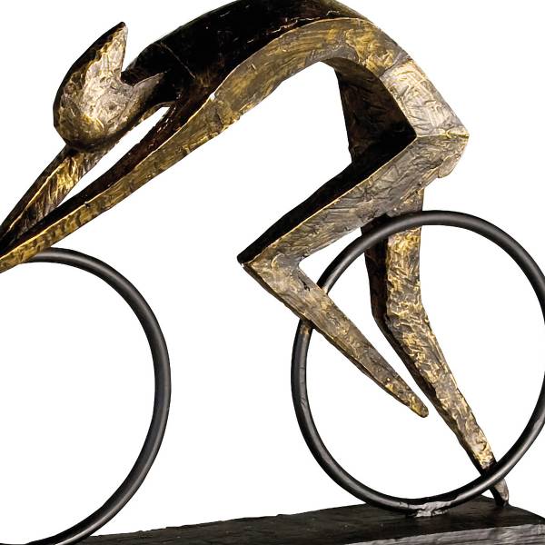 Skulptur Fahrrad Racer - Kunstharz / Eisen - Bronze