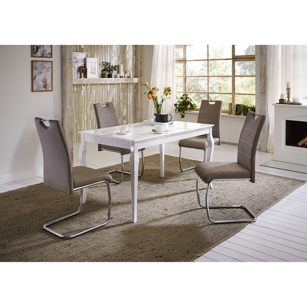 Freischwinger La Paz Kunstleder - Kunstleder / Stahl - Braun - 2er Set