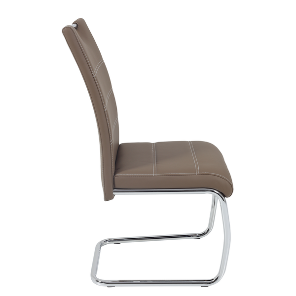 Freischwinger La Paz Kunstleder - Kunstleder / Stahl - Braun - 2er Set