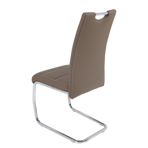Freischwinger La Paz Kunstleder - Kunstleder / Stahl - Braun - 2er Set