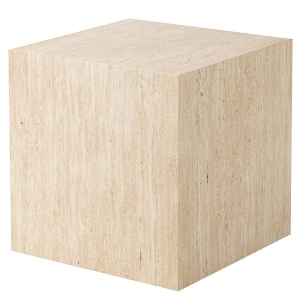 Couchtisch Cozzens - quadratisch 48 cm - Travertin Dekor