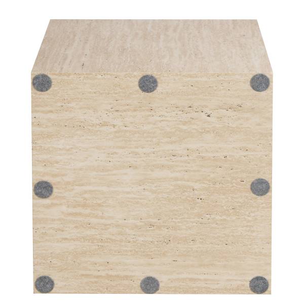 Couchtisch Cozzens - quadratisch 48 cm - Travertin Dekor