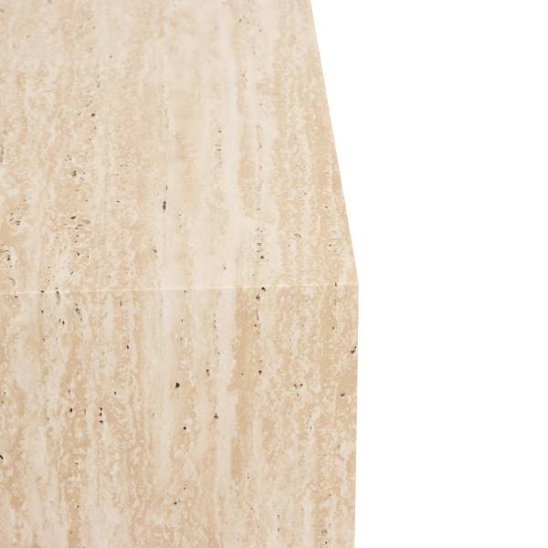 Couchtisch Cozzens - quadratisch 48 cm - Travertin Dekor