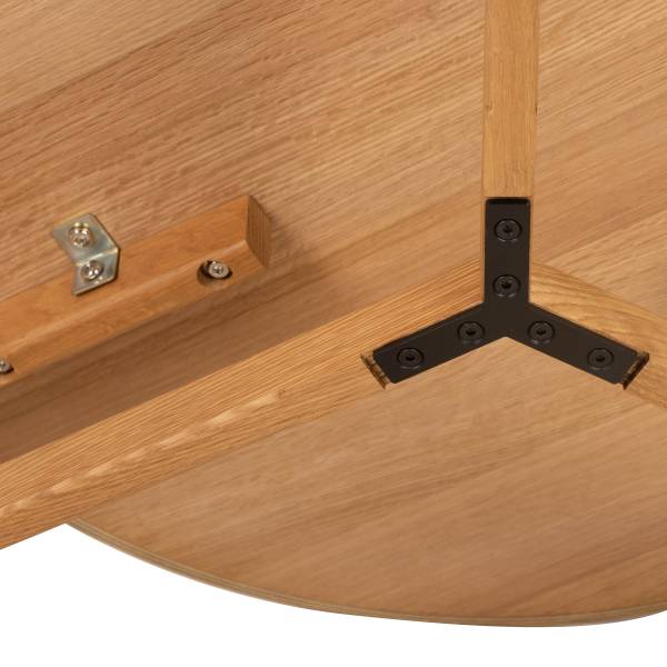Couchtisch Klawock - Echtholzfurnier - Eiche - Durchmesser: 74 cm