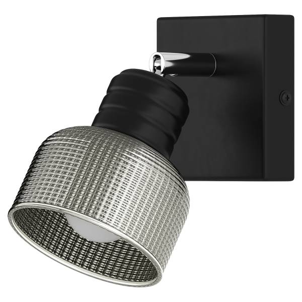 Wandleuchte ALGA - Rauchglas / Eisen - Flammenanzahl: 1