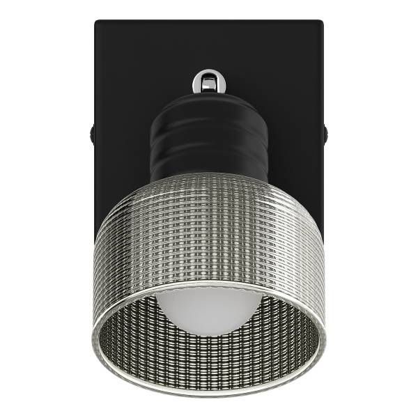 Wandleuchte ALGA - Rauchglas / Eisen - Flammenanzahl: 1