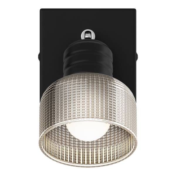 Wandleuchte ALGA - Rauchglas / Eisen - Flammenanzahl: 1