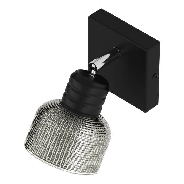 Wandleuchte ALGA - Rauchglas / Eisen - Flammenanzahl: 1