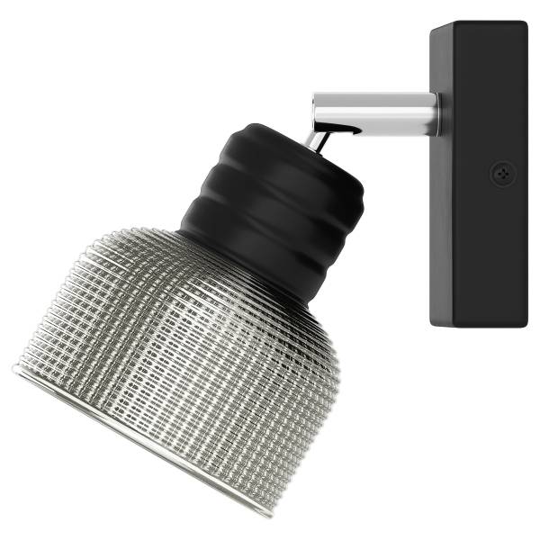 Wandleuchte ALGA - Rauchglas / Eisen - Flammenanzahl: 1