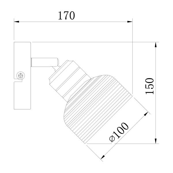 Wandleuchte ALGA - Rauchglas / Eisen - Flammenanzahl: 1