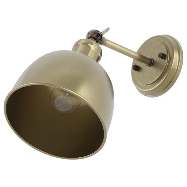 Wandleuchte LOWI - Eisen - 1-flammig - Messing