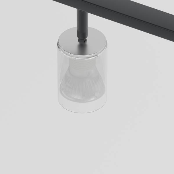 Deckenleuchte RAPA - Rauchglas / Eisen - 4-flammig