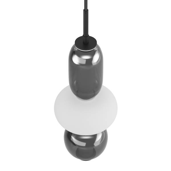 Pendelleuchte DREA - Glas / Eisen - 1-flammig
