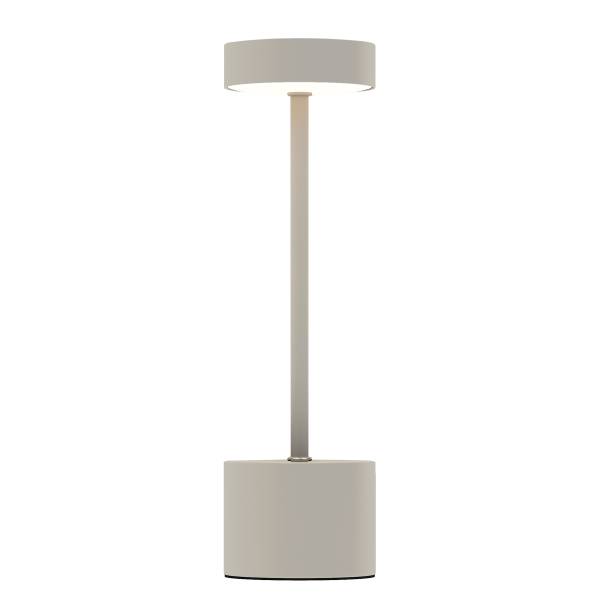 Akku-Tischleuchte LIM - Eisen - Beige