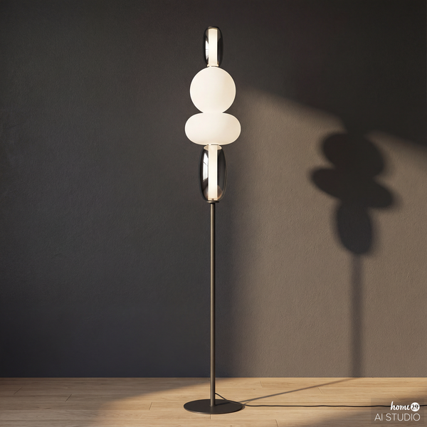 Stehleuchte DREA - Glas / Eisen - Höhe: 130 cm