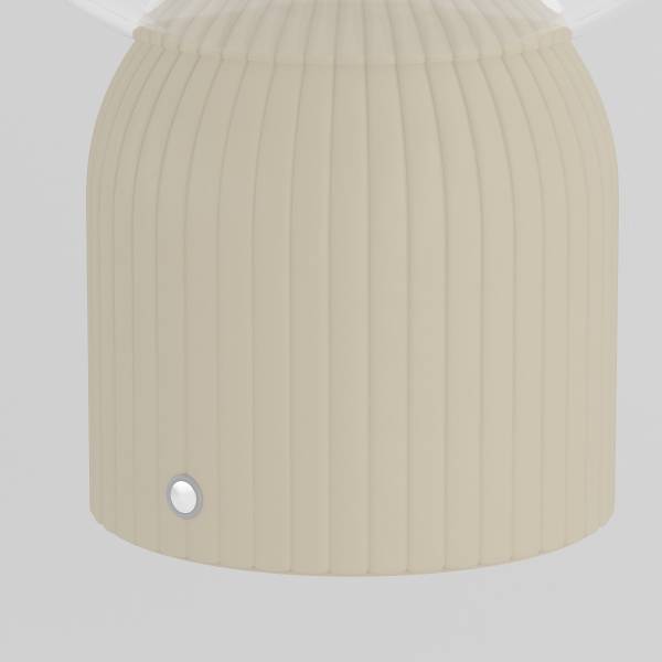 Akku-Tischleuchte VISOR - Glas / Eisen - Beige