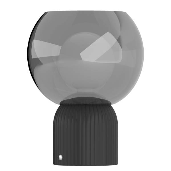 Akku-Tischleuchte VISOR - Glas / Eisen - Schwarz