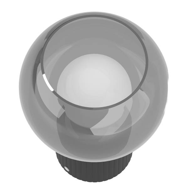 Akku-Tischleuchte VISOR - Glas / Eisen - Schwarz