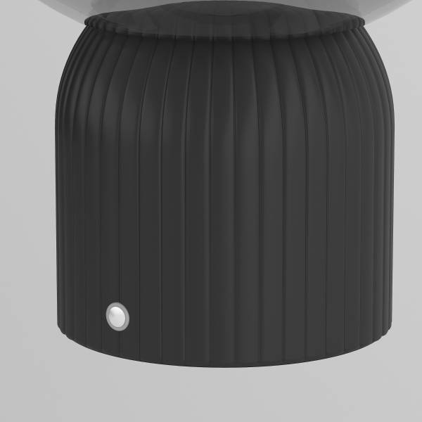 Akku-Tischleuchte VISOR - Glas / Eisen - Schwarz