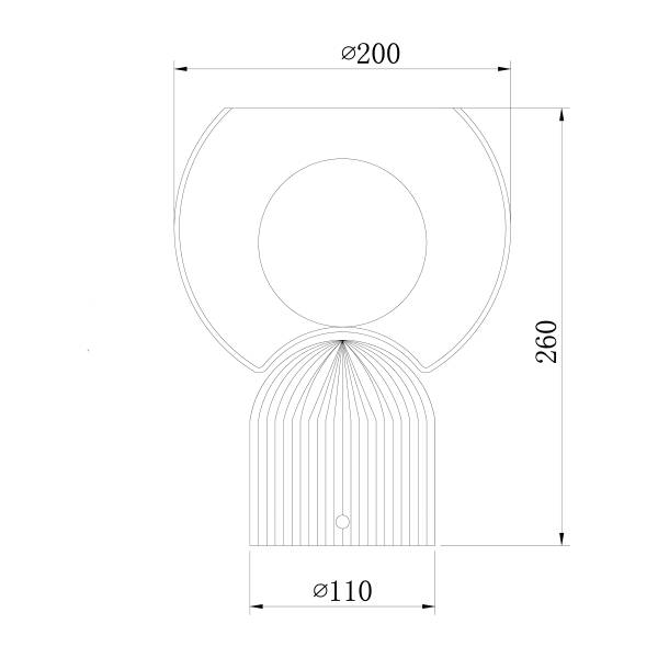 Akku-Tischleuchte VISOR - Glas / Eisen - Schwarz