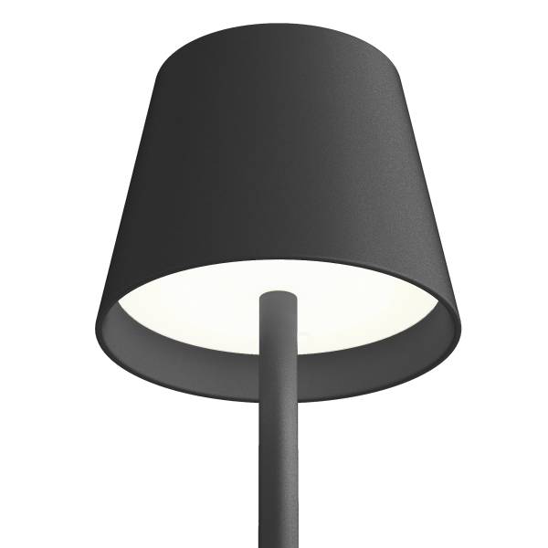Akku-Tischleuchte ALEA - ABS-Kunststoff / Eisen - Schwarz
