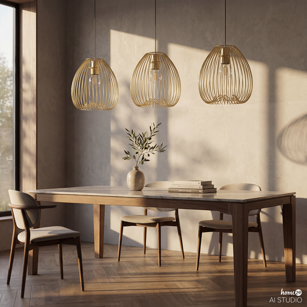 Pendelleuchte ROCAR - Eisen - 1-flammig - Gold