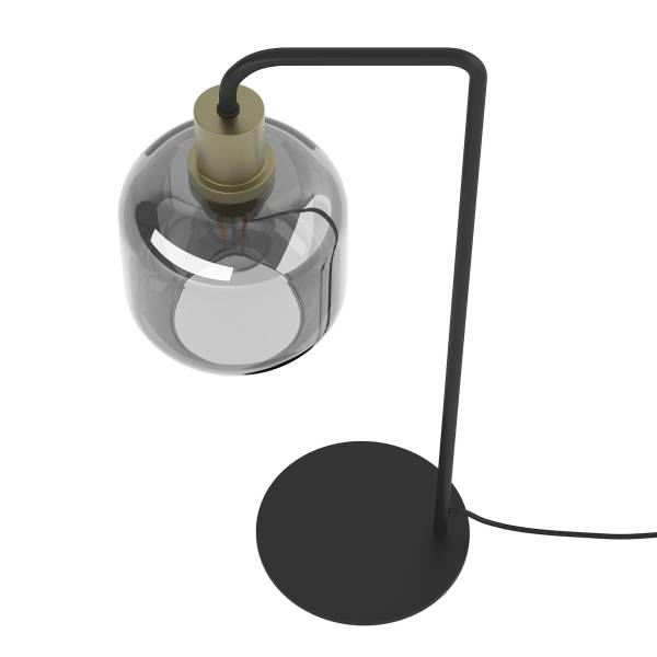 Tischleuchte MOME Typ A - Rauchglas / Eisen - 1-flammig