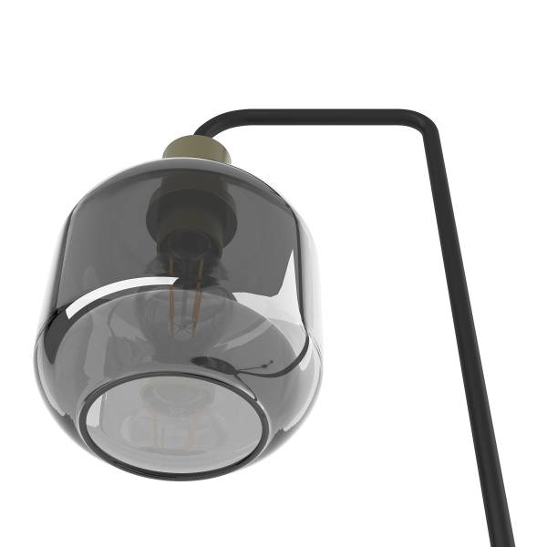 Tischleuchte MOME Typ A - Rauchglas / Eisen - 1-flammig