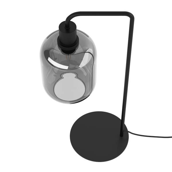 Tischleuchte MOME Typ B - Rauchglas / Eisen - 1-flammig