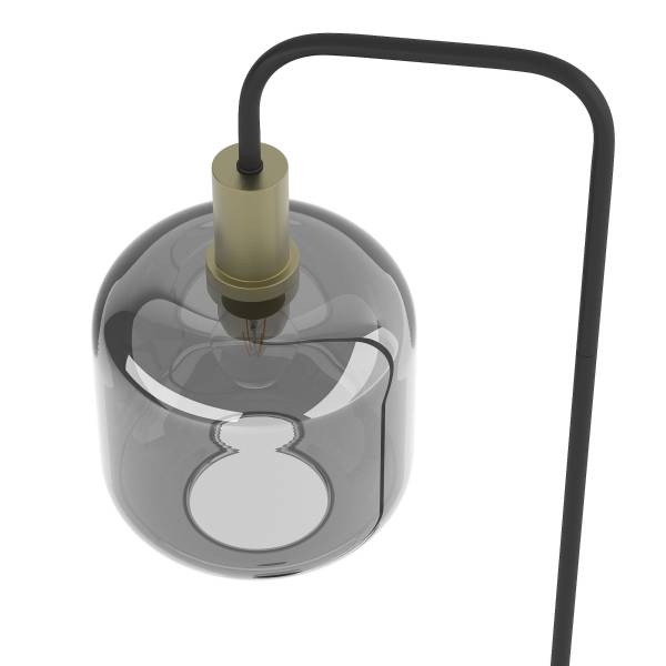 Stehleuchte MOME Typ A - Rauchglas / Eisen - 1-flammig