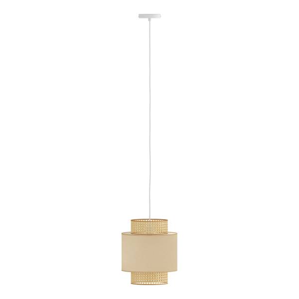 Pendelleuchte KOLEK - Leinen / Rattan - 1-flammig