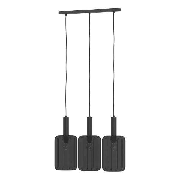 Pendelleuchte ONI - Nylon / Eisen - 3-flammig - Schwarz