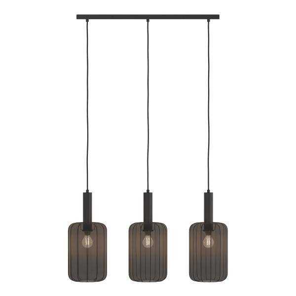 Pendelleuchte ONI - Nylon / Eisen - 3-flammig - Schwarz